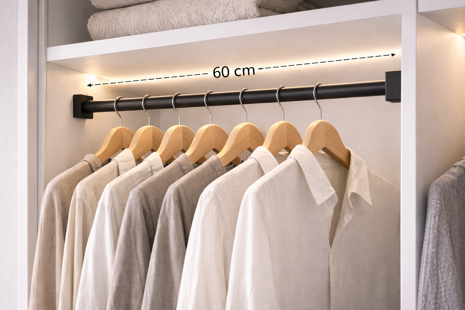 Barra de Colgar 60 cm - Acero negro