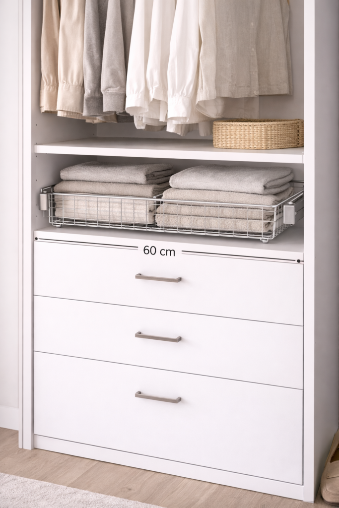 Cajonera Interior 3 Cajones (60 cm) - Blanco