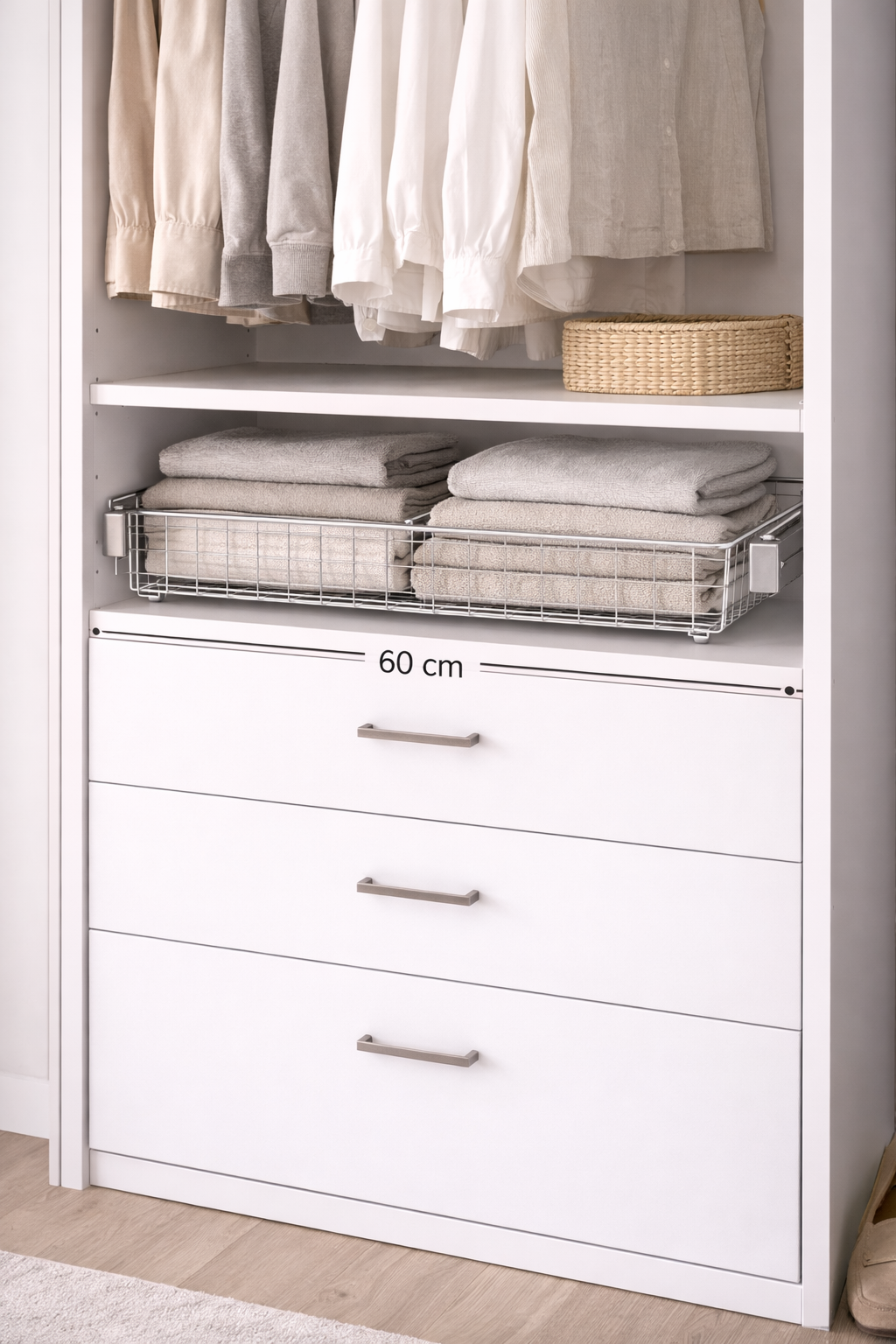 Cajonera Interior 3 Cajones (60 cm) - Blanco