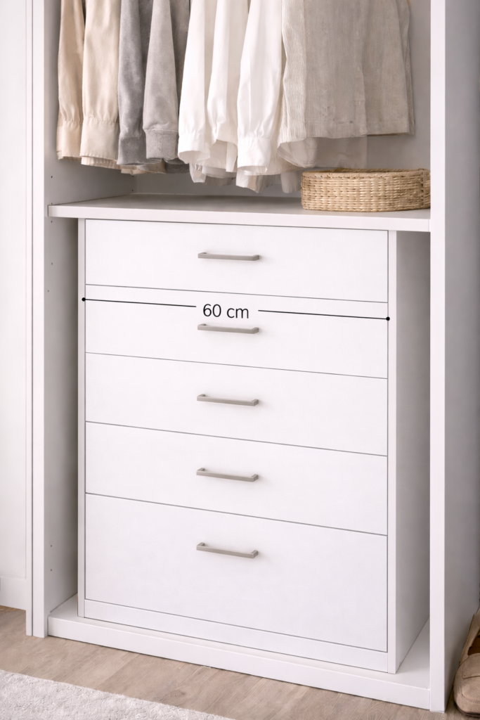 Cajonera Interior 5 Cajones (60 cm) - Blanco