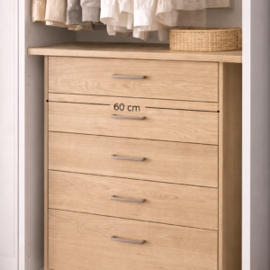 Cajonera Interior 5 Cajones (60 cm) - Roble
