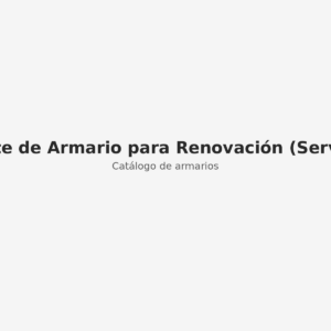 Frente de Armario para Renovación (Servicio)