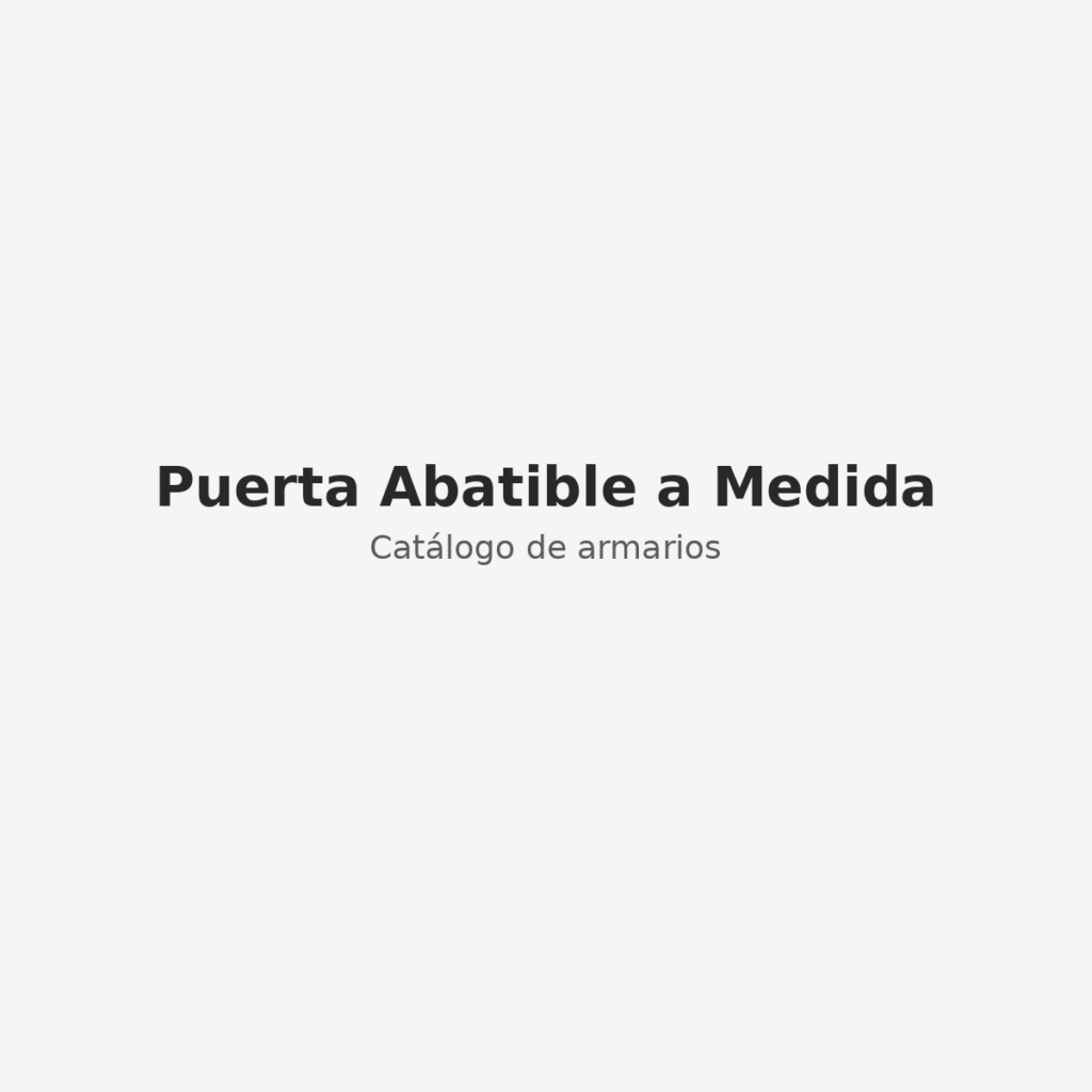 Puerta Abatible a Medida